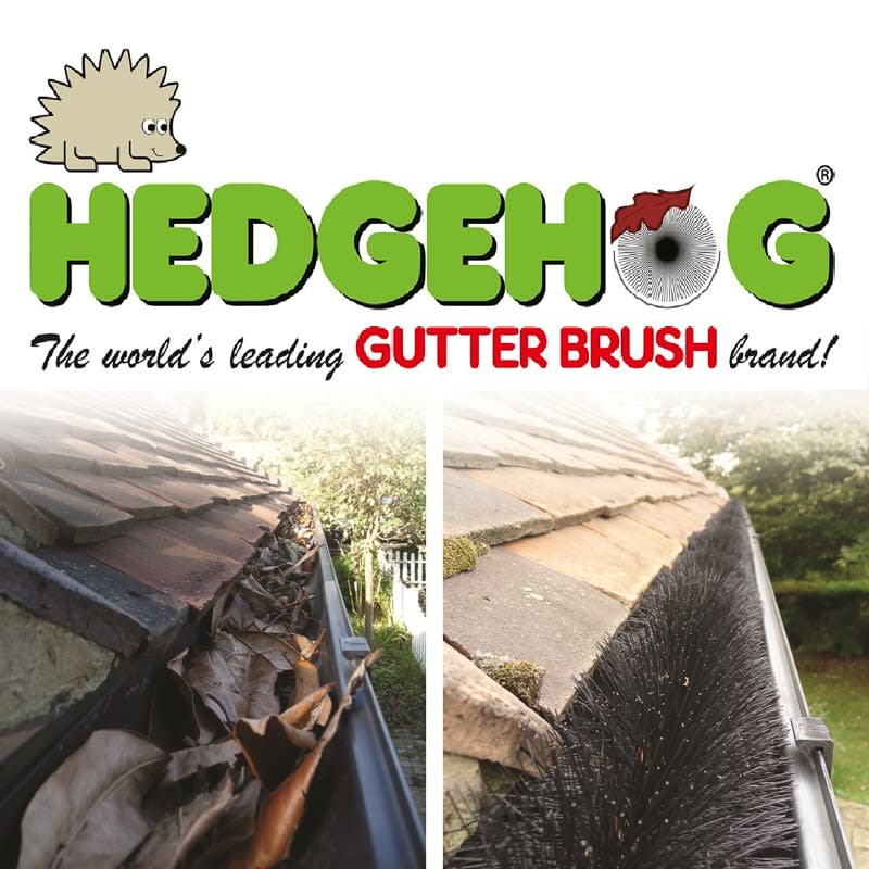 Hedgehog Brown Gutter Brush 4m x 100mm {Genuine Hedgehog Product}
