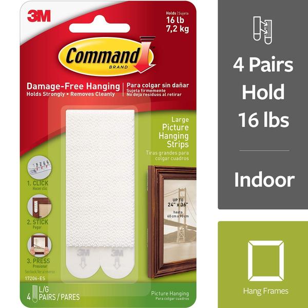 GARDEN & PET SUPPLIES - 3M Command 17206 Large Picture Hanging Strips
