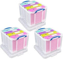 Really Useful Clear Plastic Storage Box 35 Litre