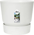 Elho Greenville Round Pot & Base WHITE 40cm