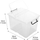Strata Smart Box Clip-On Folding Lid 40 Litre