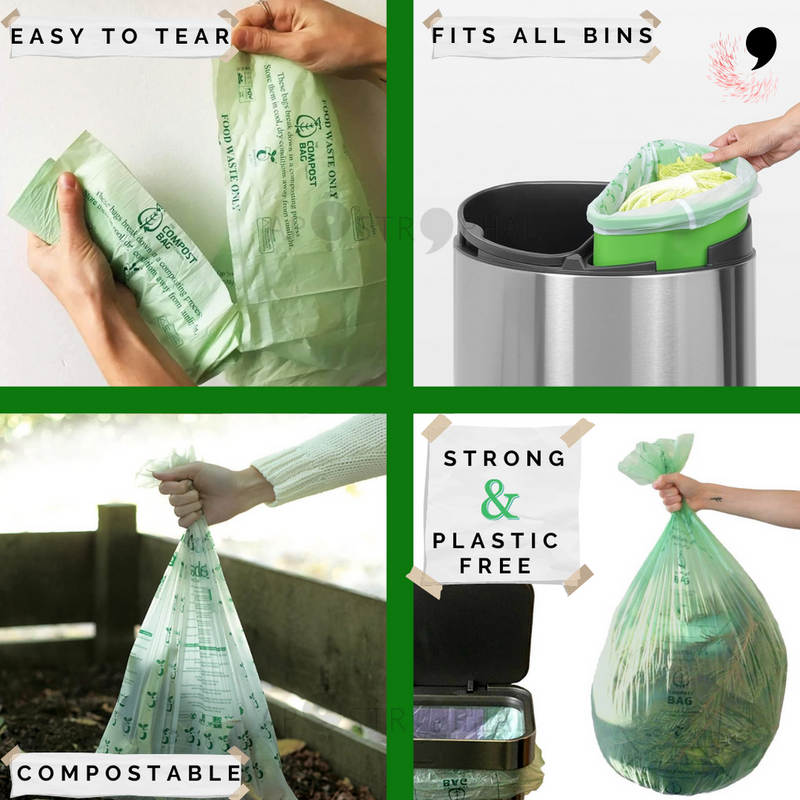 CompostBag® [6 sacs] - sacs de conteneurs compostables 240L