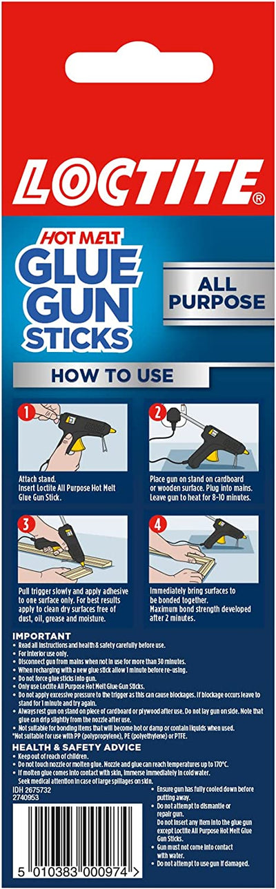Loctite Hot Melt Glue Stick 200mm x 11mm (Pack of 6) 639713