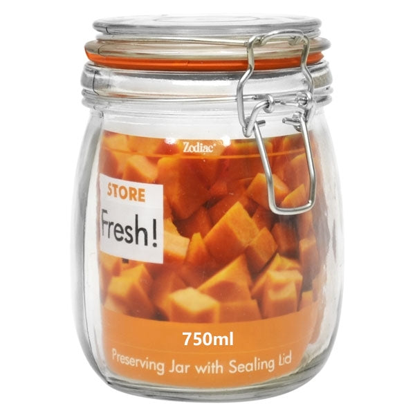 Store Fresh Cliptop Glass Preserving Jar 750ml - Garden & Pet Supplies