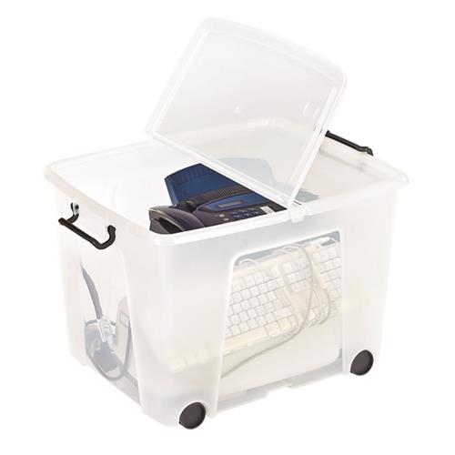 Strata Smart Box Clip-On Folding Lid 75 Litre (with Wheels)