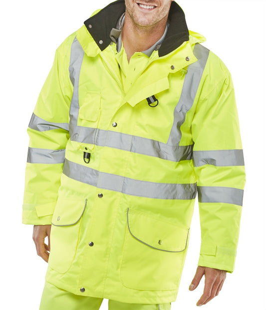 Bseen Elsener 7 in 1 High Visibility Yellow Jacket - GARDEN & PET SUPPLIES