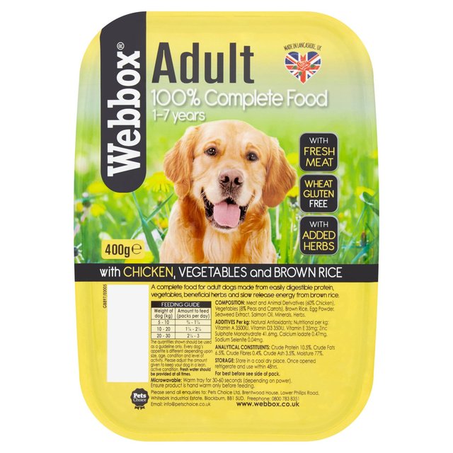GARDEN & PET SUPPLIES - Webbox Chicken, Vegetables & Brown Rice 400g