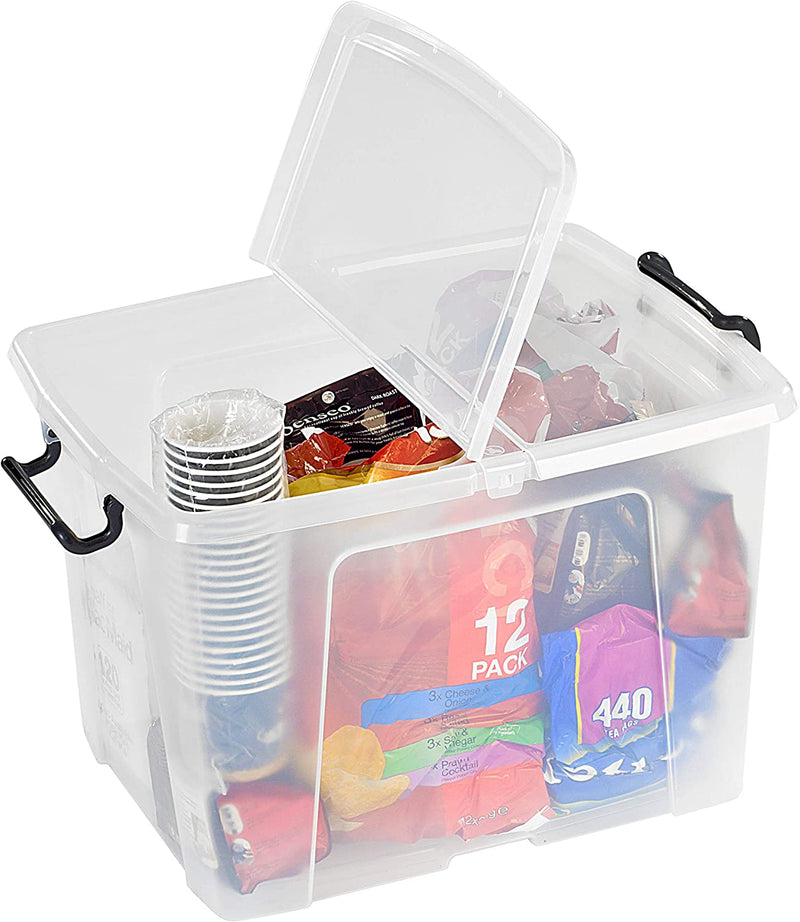 Buy Strata Curve 3 x 65L Plastic Box with Lid - Clear