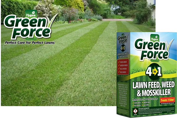 Hygeia Green Force 4in1 Lawn Feed, Weed & Moss Killer 3kg