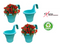 GARDEN & PET SUPPLIES - Fixtures Hang Easy Single Blue Eco Planter {4-Pack}