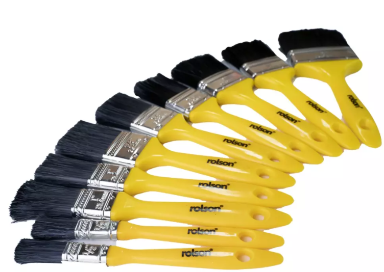 Rolson Synthetic Bristle Paint Brush Set (61137) 10 Pack GARDEN & PET SUPPLIES Garden