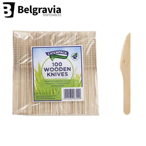 GARDEN & PET SUPPLIES - Belgravia Caterpack Wooden Knives Pack 100's