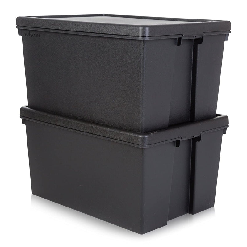 GARDEN & PET SUPPLIES - Wham Bam Black Recycled Storage Box 62 Litre