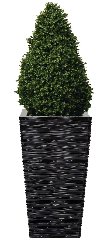 Fixtures Glaze Wave MEDIUM 42cm Planter {Black}