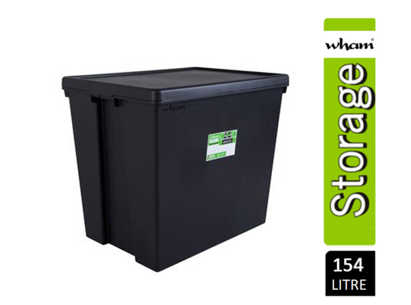 GARDEN & PET SUPPLIES - Wham Bam Black Recycled Storage Box 150 Litre