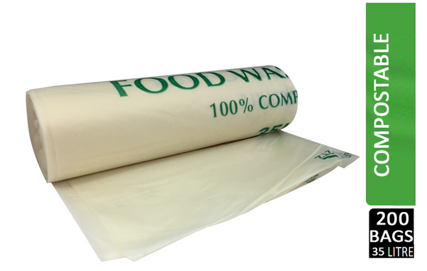 GARDEN & PET SUPPLIES - Compostable Biodegradable Bin Liner 70 Litre Roll 10's