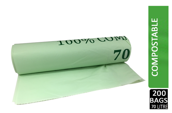GARDEN & PET SUPPLIES - Compostable Biodegradable Food Waste Bin Liner 10 Litre Roll 20's