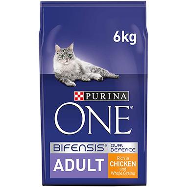 Purina ONE Adult Dry Cat Food Chicken & Wholegrains 6kg - Garden & Pet Supplies