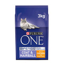 GARDEN & PET SUPPLIES - Purina ONE Coat & Hairball Dry Cat Food Chicken 3kg