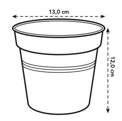 Elho Green Basics Grow Pot 13cm LIVING BLACK {3-Pack}