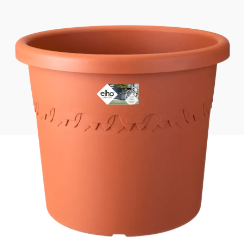 Elho Cilindro Large Wheeled Flower Pot 40cm TERRACOTTA