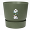 GARDEN & PET SUPPLIES - Elho Greenville Round Pot & Base LEAF GREEN 16cm