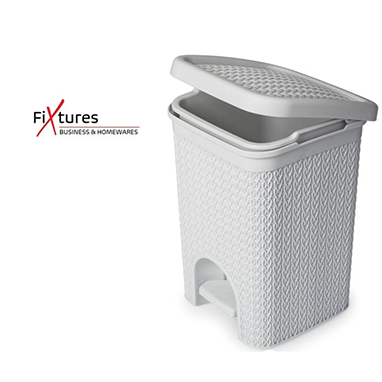 GARDEN & PET SUPPLIES - Fixtures Lace Design 5 Litre Pedal Bin White