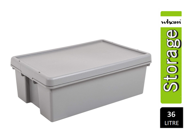 GARDEN & PET SUPPLIES - Wham Bam Grey Heavy Duty Storage Box 96 Litre