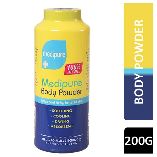 Medipure Medicated Body Powder,100% Talc Free 3 x 200g