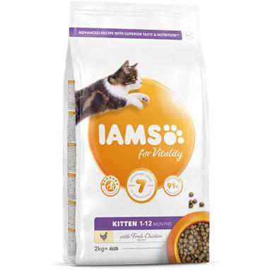 GARDEN & PET SUPPLIES - IAMS for Vitality Kitten Dry Cat Food Fresh Chicken 2kg