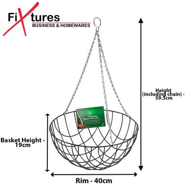 Fixtures® 16inch Wire Hanging Basket - GARDEN & PET SUPPLIES