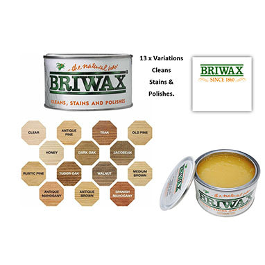 GARDEN & PET SUPPLIES - Briwax Original Wax Furniture Polish Cleaner Restorer 400ml {Old Pine}