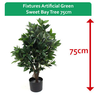 GARDEN & PET SUPPLIES - Fixtures Artificial Green Sweet Bay Tree 110cm