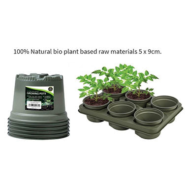 GARDEN & PET SUPPLIES - Garland Biodegradable Growing Pots Pack 5, 9cm