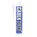 Everbuild Caulk Once Premium Quality Acrylic Caulk, White, 295 ml - GARDEN & PET SUPPLIES