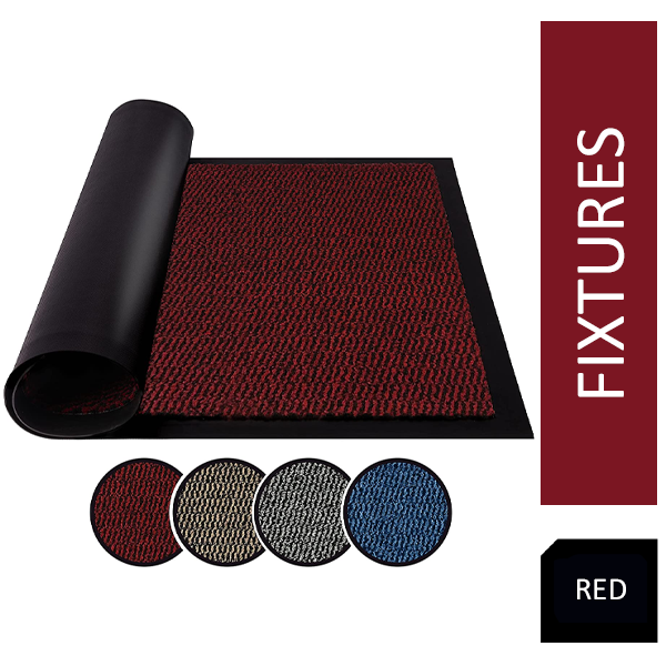 Fixtures Barrier Doorway Door Floor Mat 40cm x 60cm Red