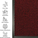 Fixtures Barrier Doorway Door Floor Mat 80cm x 120cm Red