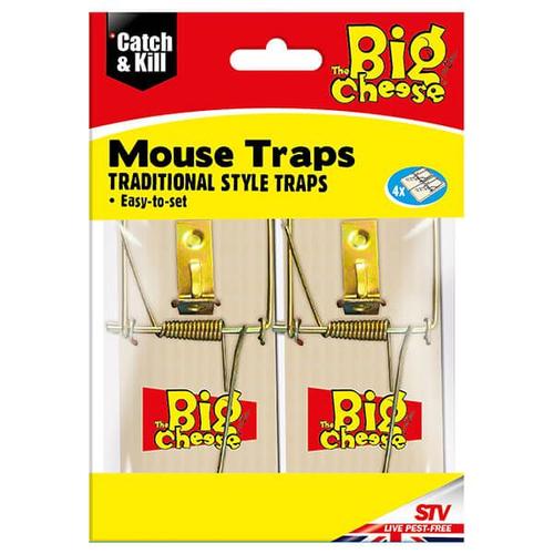 GARDEN & PET SUPPLIES - Big Cheese Traditional Style Traps 4 Pack (STV040)