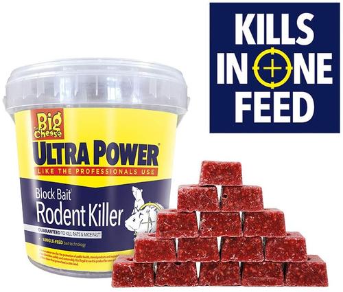 GARDEN & PET SUPPLIES - Big Cheese Ultra Power Block Bait Killer Station Refill 15x20g (STV568)