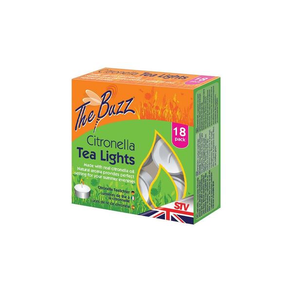 GARDEN & PET SUPPLIES - The Buzz Citronella Tea Lights Pack 18's