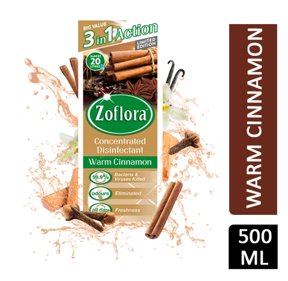 Zoflora Limited Edition Warm Cinnamon Concentrated Fragranced Disinfectant 500ml