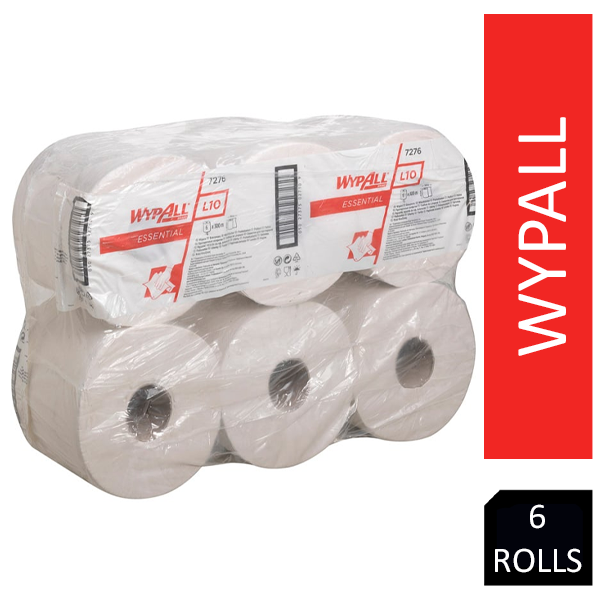 GARDEN & PET SUPPLIES - WypAll L20 Cleaning and Maintenance Blue Wiping Paper 7277 - 2 Ply Centrefeed Rolls - 6 Blue Rolls x 400 Paper Wipers (2,400 Total)