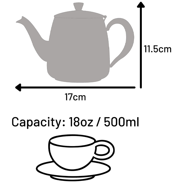 Café Ole Premium Teaware Tea Pot 18oz