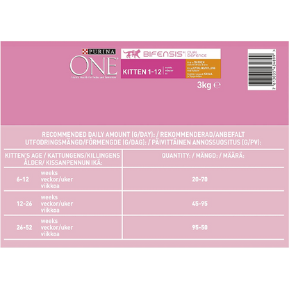 Purina One Kitten 1-12 Months Chicken & Whole Grains 3kg