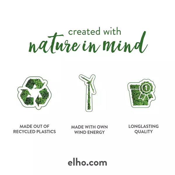 Elho Vivo Next Living Black Square Planter 30cm
