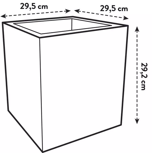 Elho Vivo Next Living Black Square Planter 30cm