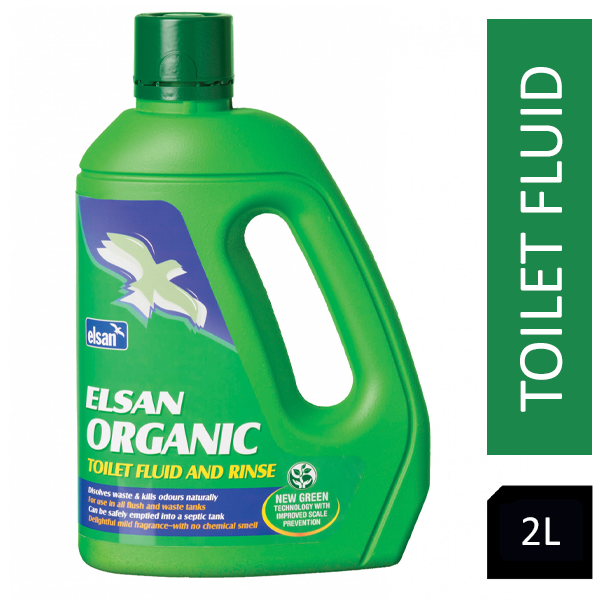 Elsan Organic Toilet Fluid for Motorhomes, Green, 2 Litre, ORG02