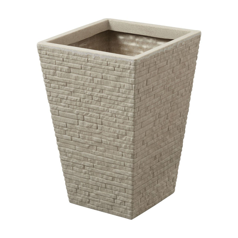 GARDEN & PET SUPPLIES - Strata Slate Stone Tall Planter