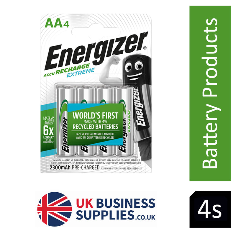Energizer Rechargeable Extreme Batteries AA Pack 4's - GARDEN