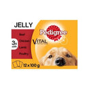 GARDEN & PET SUPPLIES - Pedigree Dog Pouches Mixed Selection in Jelly 12x100g